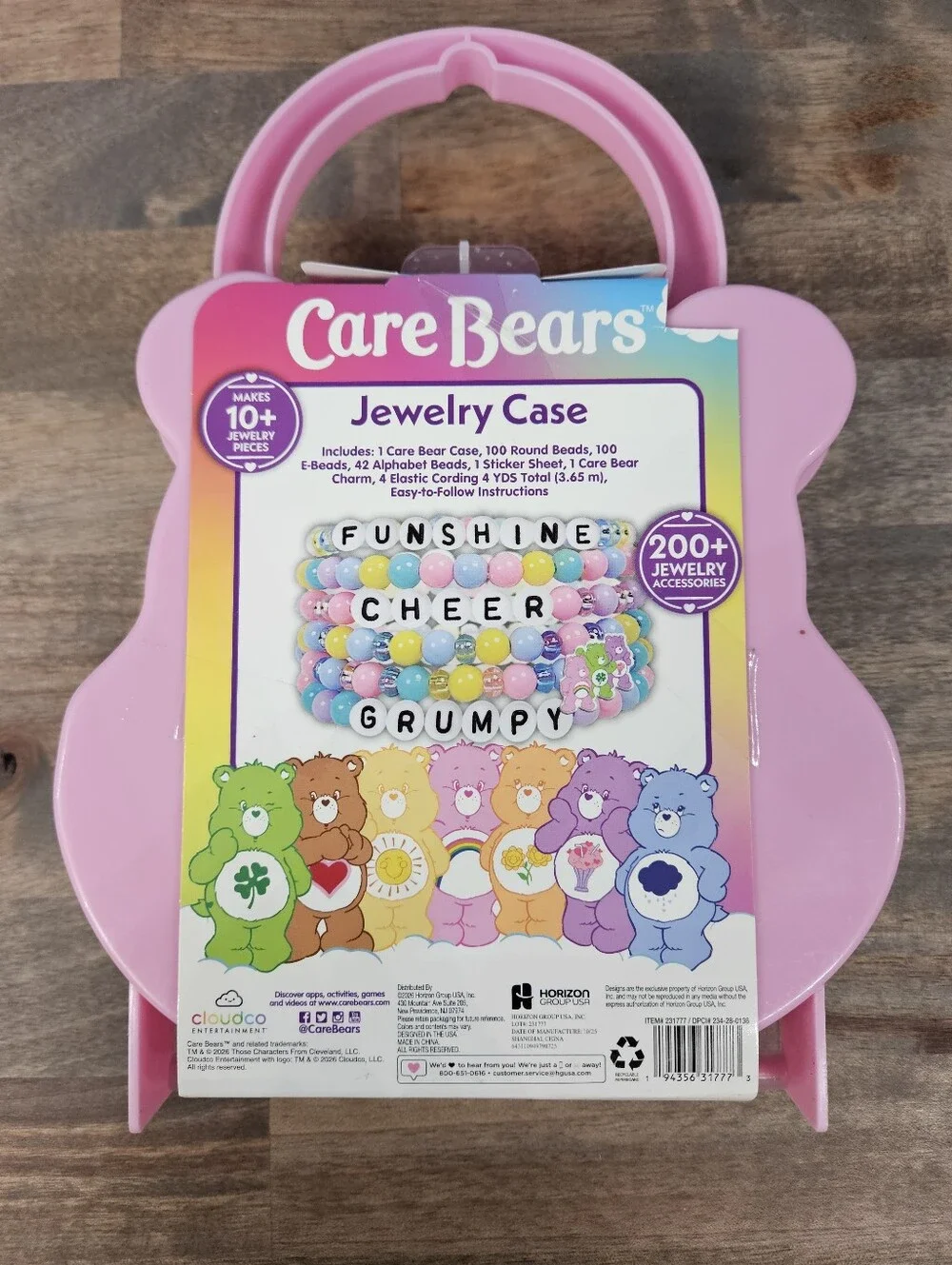 Care Bears Jewelry Case DIY bead kit